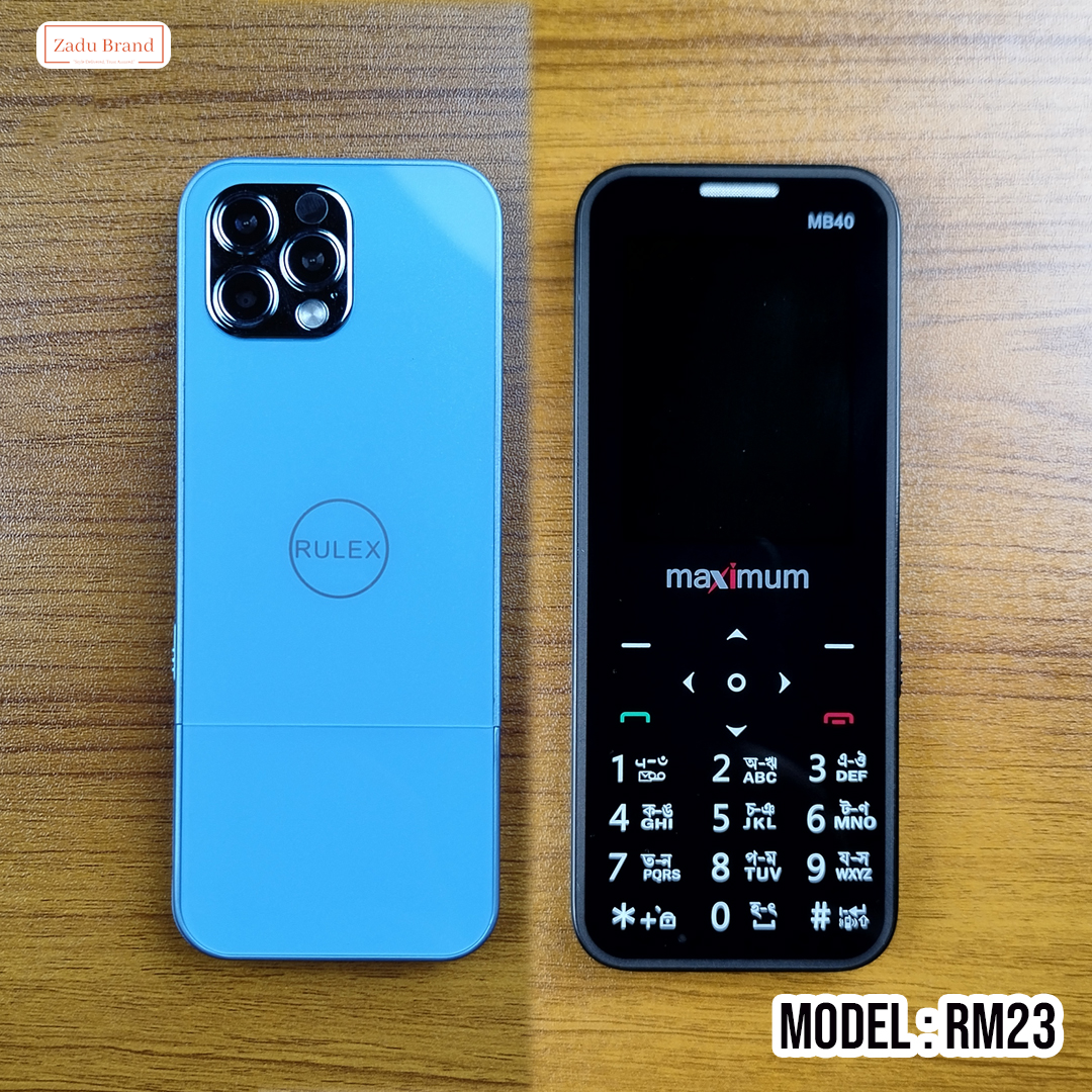 RM23 Luxury Design Phone -2.4 Display- 4sim -powerful torch-2500mah Big Battery-1 years warranty-BLUE