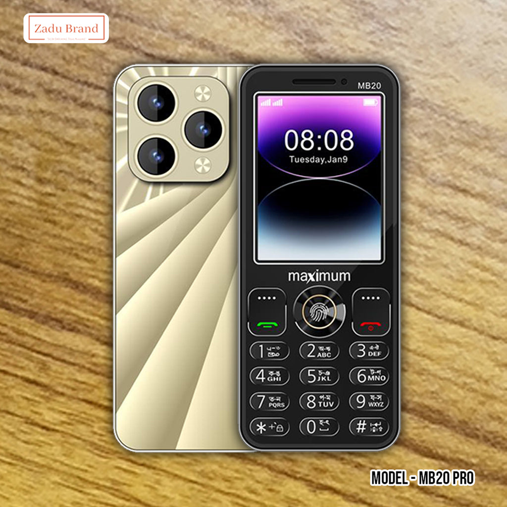 MB20Pro Luxury Design Phone - 2sim -3 Torch 1 years warranty-2500mah FixBig Battery