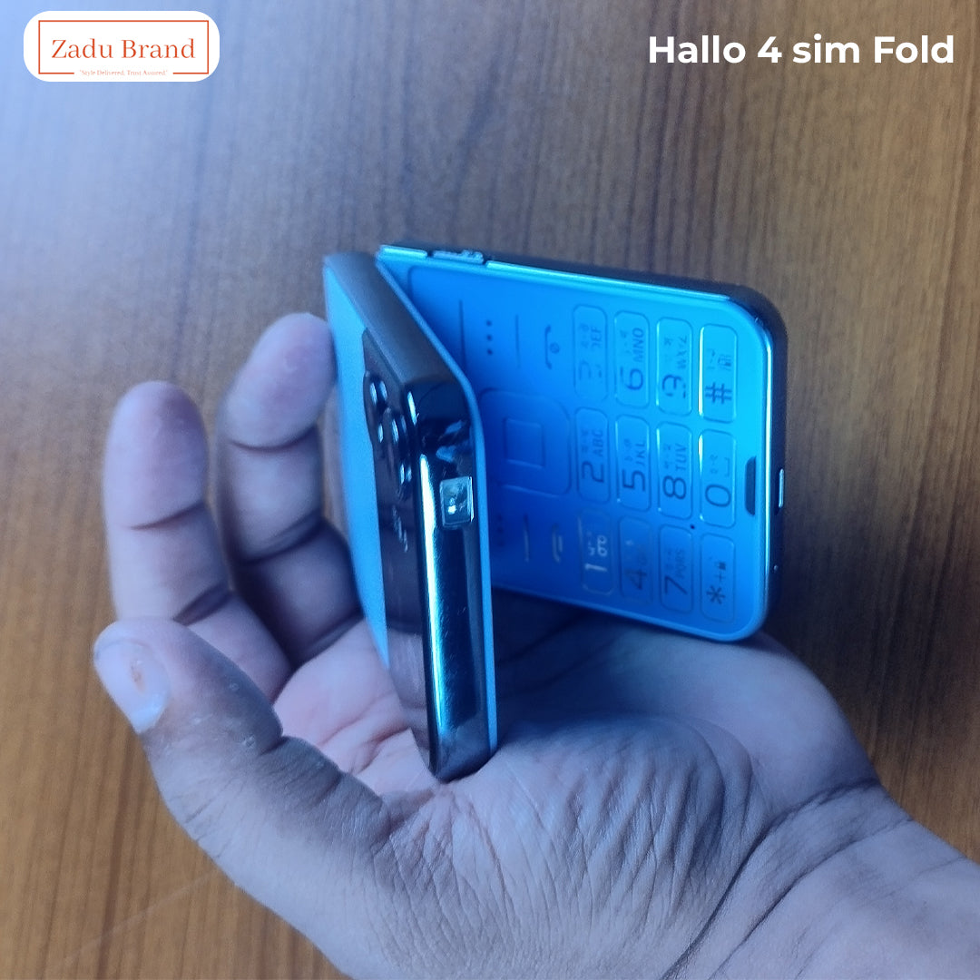 Hallo Style 4sim Folding Phone-1 years warranty-Blue