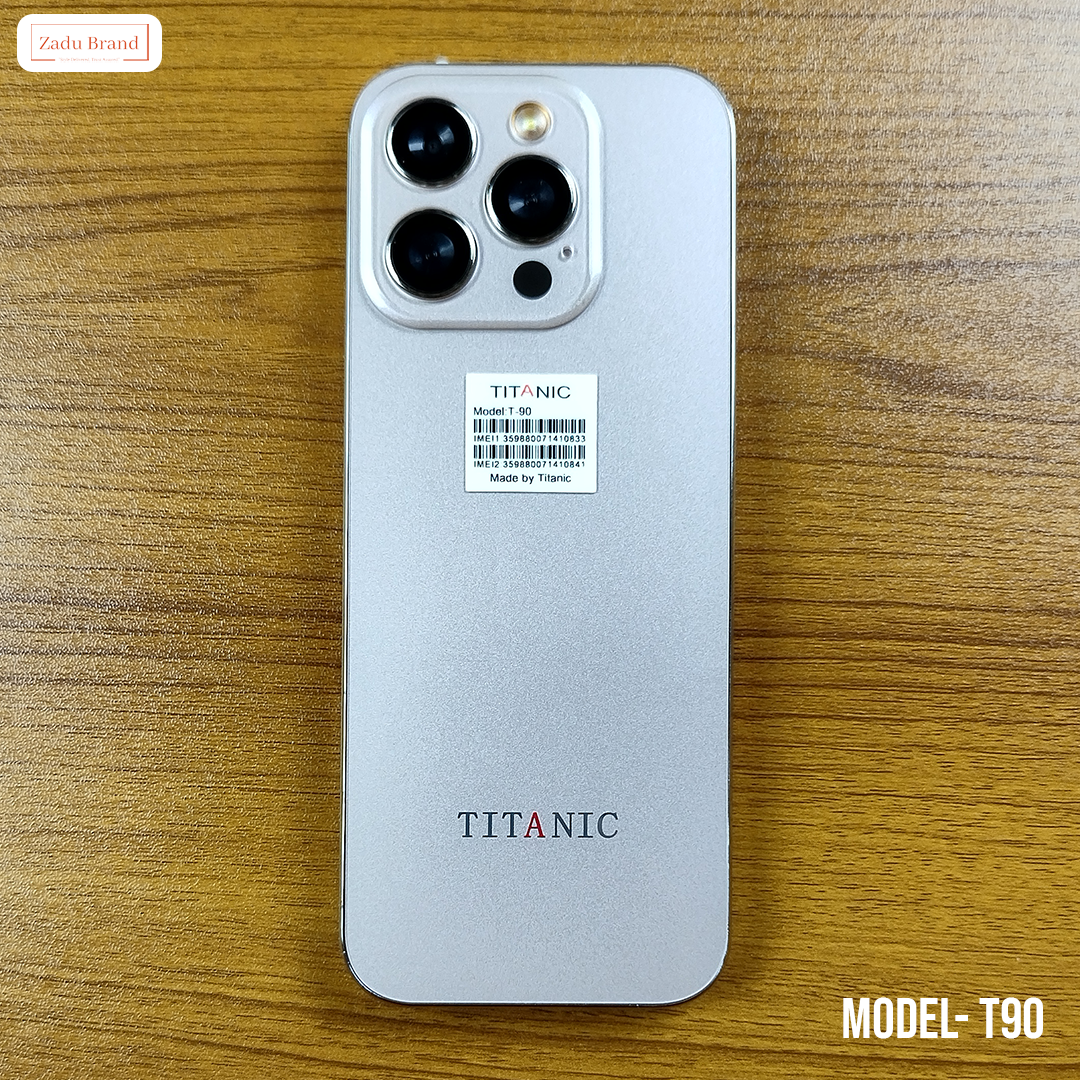 T90 Classic Luxury slim Design Phone -2.8 Display- 2sim -powerful torch-2000mah Battery-1 years warranty-GOLD