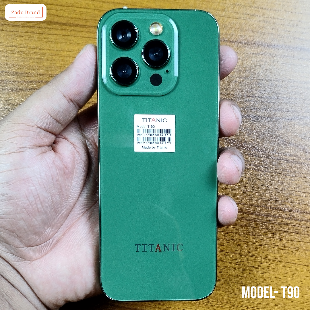 T90 Classic Luxury slim Design Phone -2.8 Display- 2sim -powerful torch-2000mah Battery-1 years warranty-GREEN