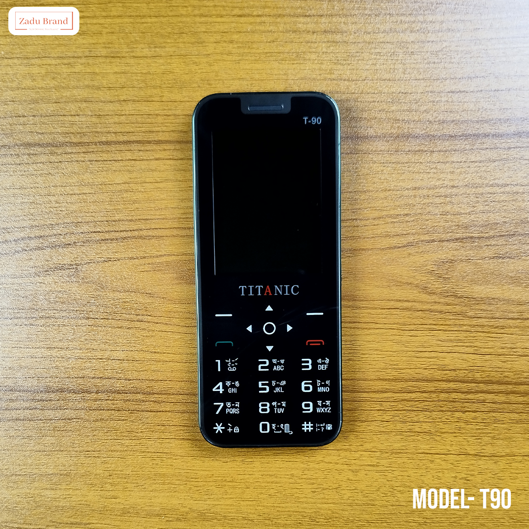 T90 Classic Luxury slim Design Phone -2.8 Display- 2sim -powerful torch-2000mah Battery-1 years warranty-BLACK